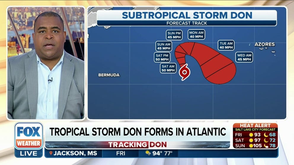 Subtropical Storm Don forms in Atlantic Ocean | Latest Weather Clips ...
