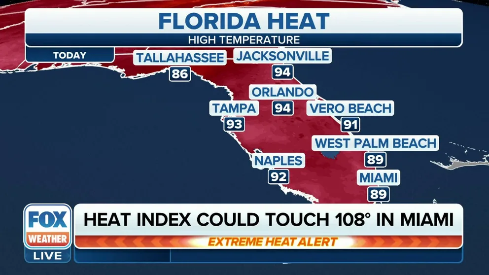 Outside of a storm threat, sweltering heat is expected to continue in parts of Florida, as muggy conditions send heat index values soaring.