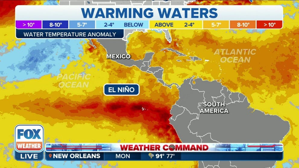 NOAA research scientist Dillon Amaya, research scientist with NOAA’s Physical Sciences Lab, joined FOX Weather on Monday morning to break down what could be behind the scorching hot sea temperatures off the coast of Florida.