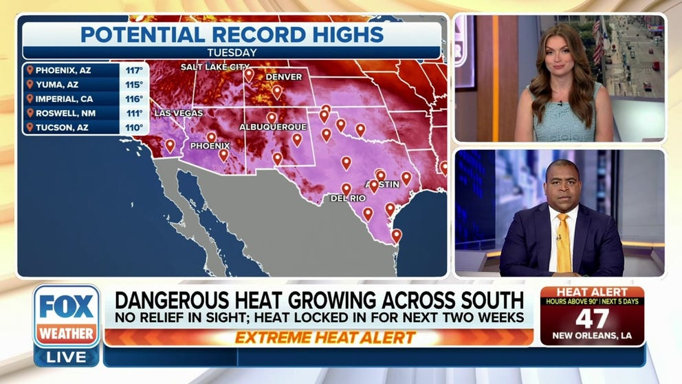 Deadly heat wave baking US from coast-to-coast with no relief in sight ...