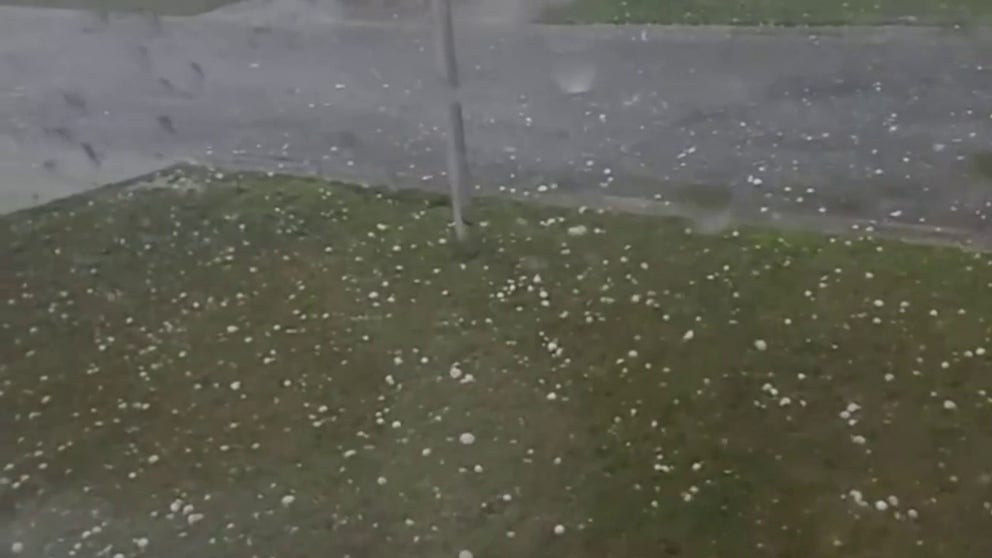 Michigan residents were stunned by the largest hailstorm ever witnessed in town of Davison during Thursday's severe storms.