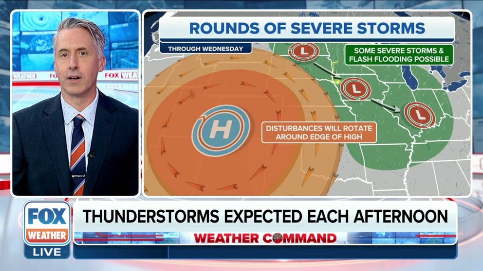 Rounds of storms threaten Central U.S. this week | Latest Weather Clips ...