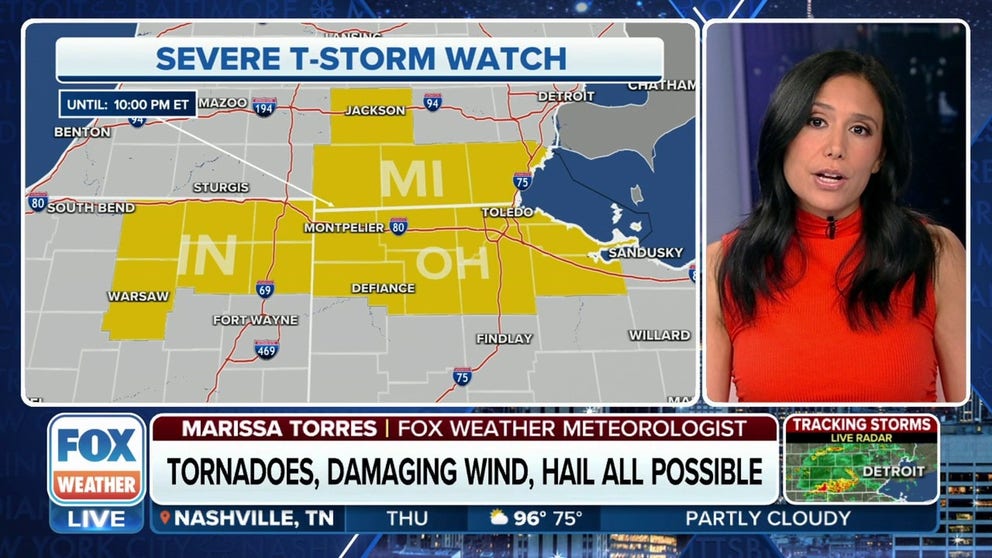The FOX Forecast Center is tracking a second round of thunderstorms that could produce strong winds and heavy rainfall for parts of the Great Lakes.