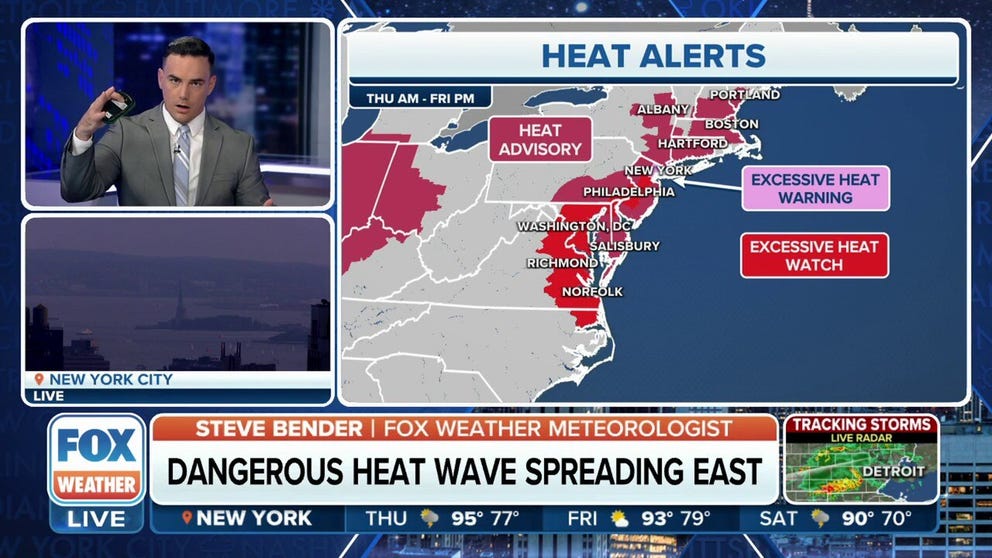 Dangerous heat spreads east | Latest Weather Clips | FOX Weather