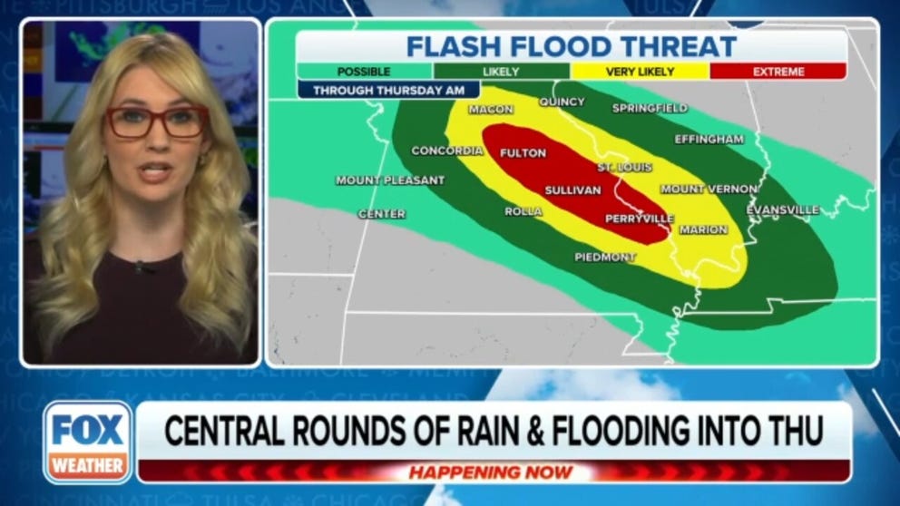 Parts of heartland under extreme flash flood threat through Thursday ...