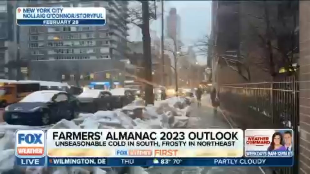 After many Americans experienced a mild winter earlier in the year, they may be pleased to learn that the Farmers’ Almanac is forecasting a return to a traditional winter toward the end of 2023 and heading into 2024.