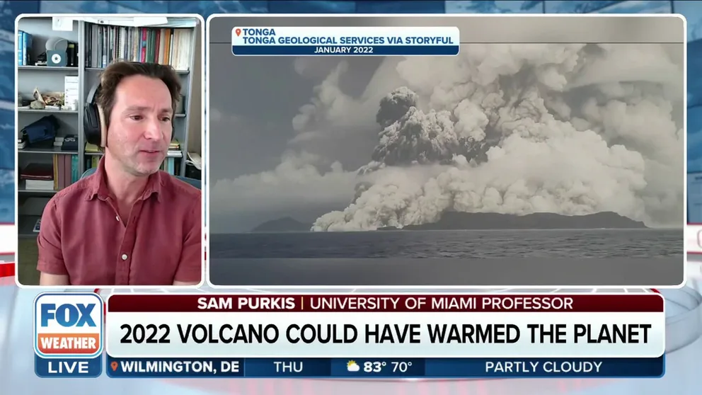 Professor of marine geosciences at the University of Miami Sam Purkis joined FOX Weather to explain how volcanic eruptions can have a major effect on climates around the world.