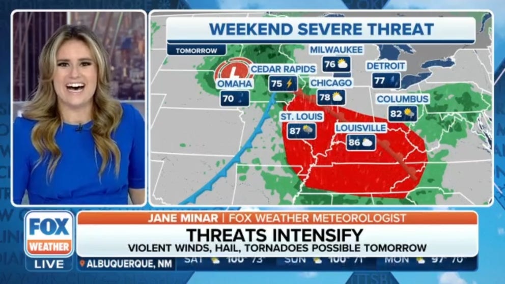 Severe weather threat marches eastward on Sunday | Latest Weather Clips ...