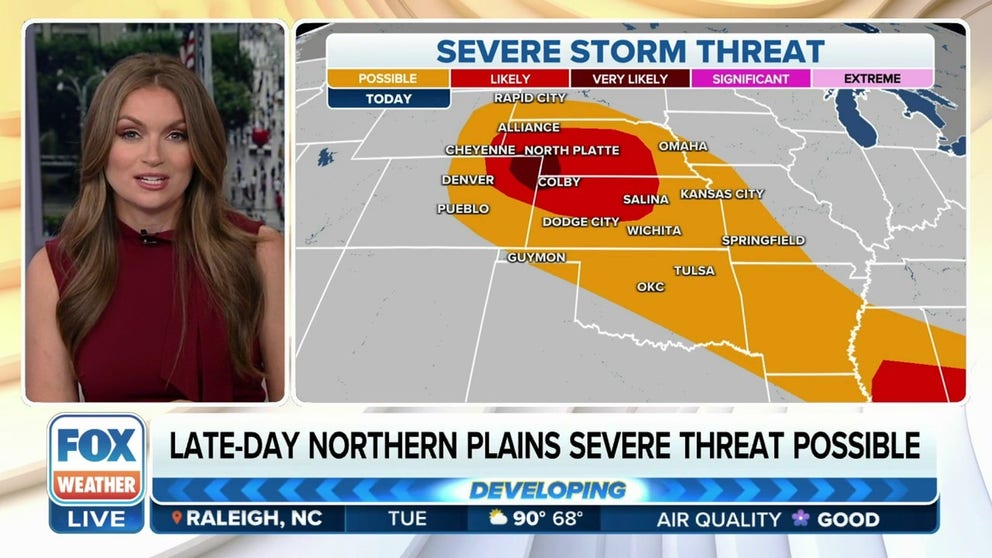 Severe thunderstorms could plow across the Plains late Tuesday | Latest ...