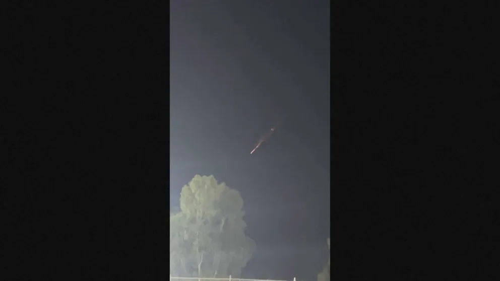 Just before midnight, something that looked a cross between a meteor and a firework shot over Melbourne, Australia. The streak was actually space debris from a Russian rocket burning up in the atmosphere.
