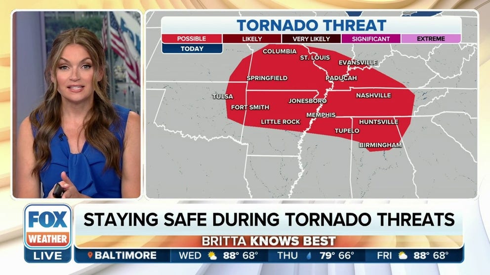 Severe thunderstorms are expected in the central U.S on Wednesday, but concerns are growing that some tornadoes could spin up during the overnight hours into Thursday morning. Here's how to stay safe when overnight tornadoes threaten your area.
