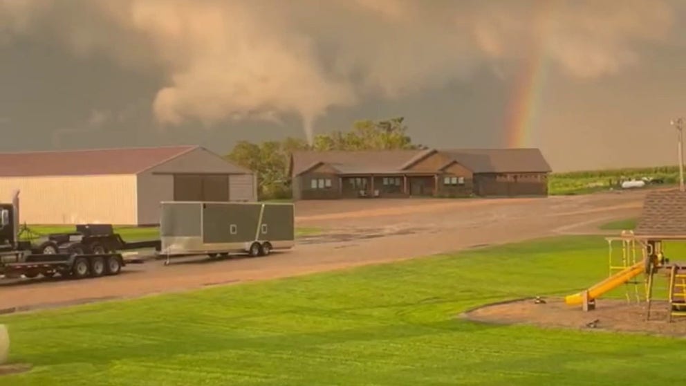 A tornado was spotted in South Dakota on Thursday and hail fell around the Twin Cities on Friday.