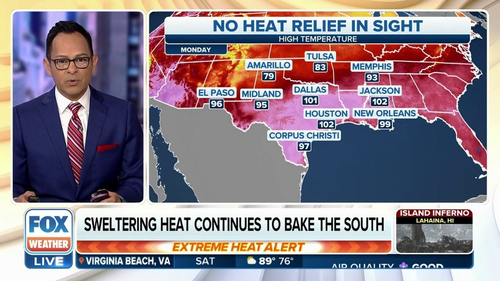 From Texas to South Carolina, a number of southern states will be under heat alerts throughout the weekend. August 12, 2023.