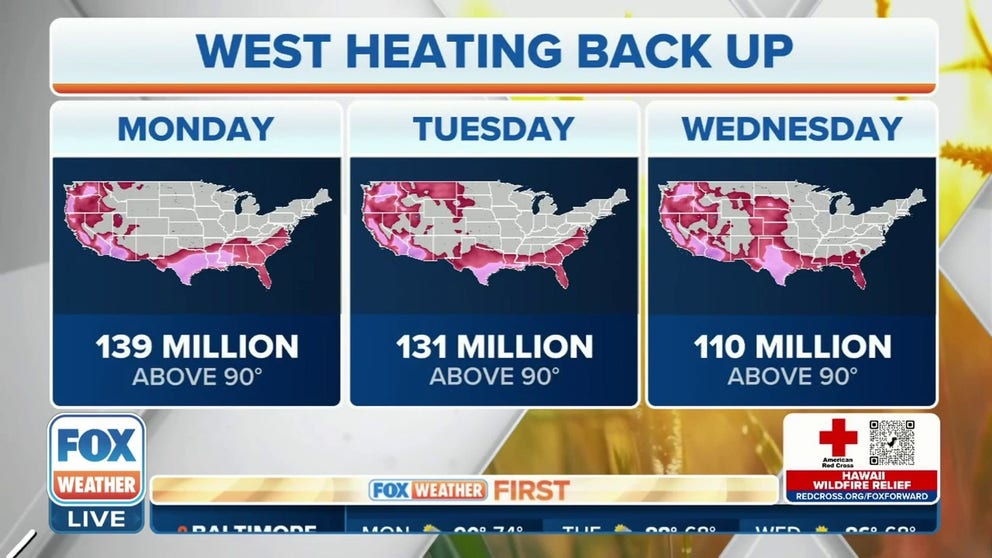 The heat index in New Orleans could reach 120 on Monday with the entire state under an Excessive Heat Warning. Heat alerts are in effect throughout the South and Southeast.