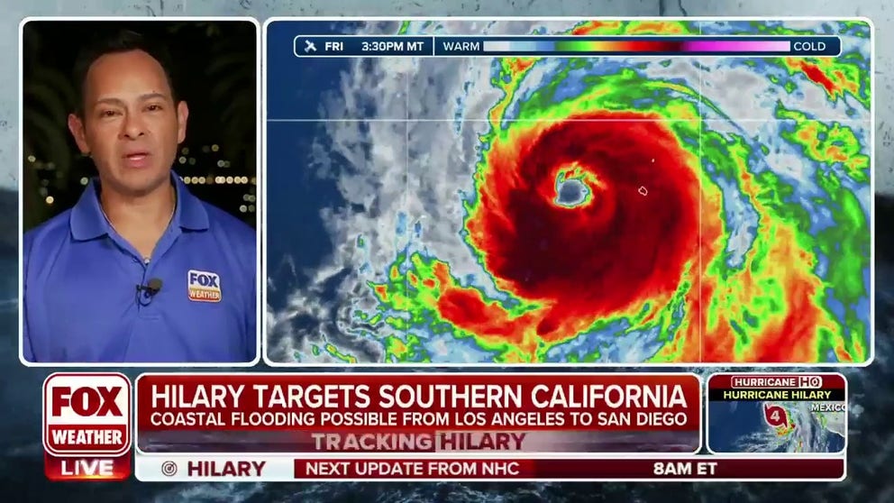 In Southern California, there is increasing concern for significant impacts from Hilary. Hilary is forecast to get pulled north by a river of air between the heat-dome high-pressure system over the central U.S. and a low-pressure system off the coast of California.
