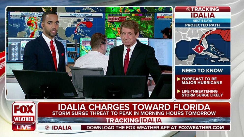 Idalia is beginning to rapidly intensify in the Gulf of Mexico and is on a collision course with Florida. It is forecast to become a Category 3 hurricane, making landfall on Wednesday in the Big Bend area of Florida. 