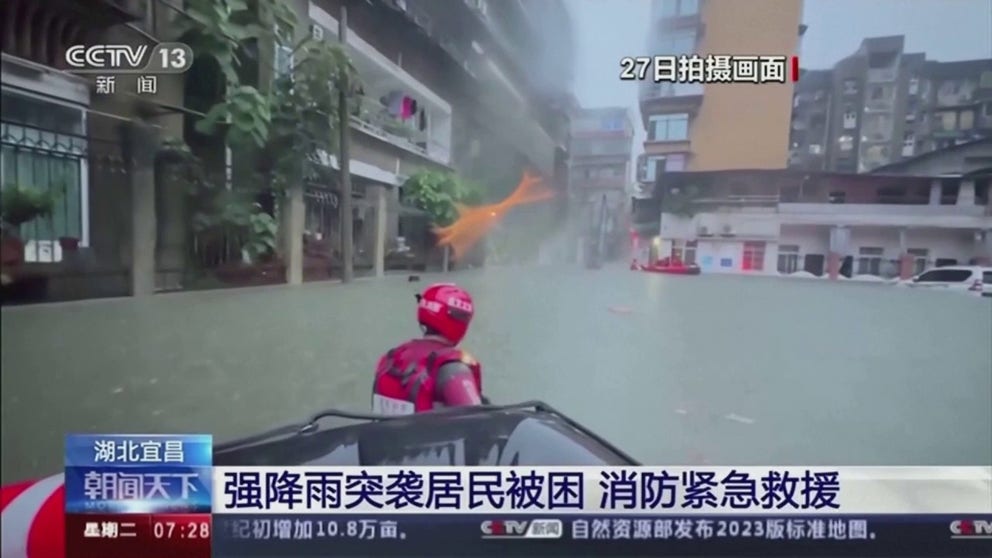 Inland provinces in South China, bordering coastal provinces have been hit hard by heavy summer rains. Earlier in the week, crews had to evacuate trapped residents by boat. 