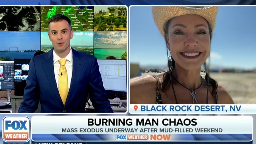 FOX News Senior Correspondent Claudia Cowen is preparing to leave the Burning Man festival in Nevada after flooding caused festival goers to hunker down and wait for conditions to improve. Cowen said the "Burner spirit" prevailed and there was no panic was people waited to leave.