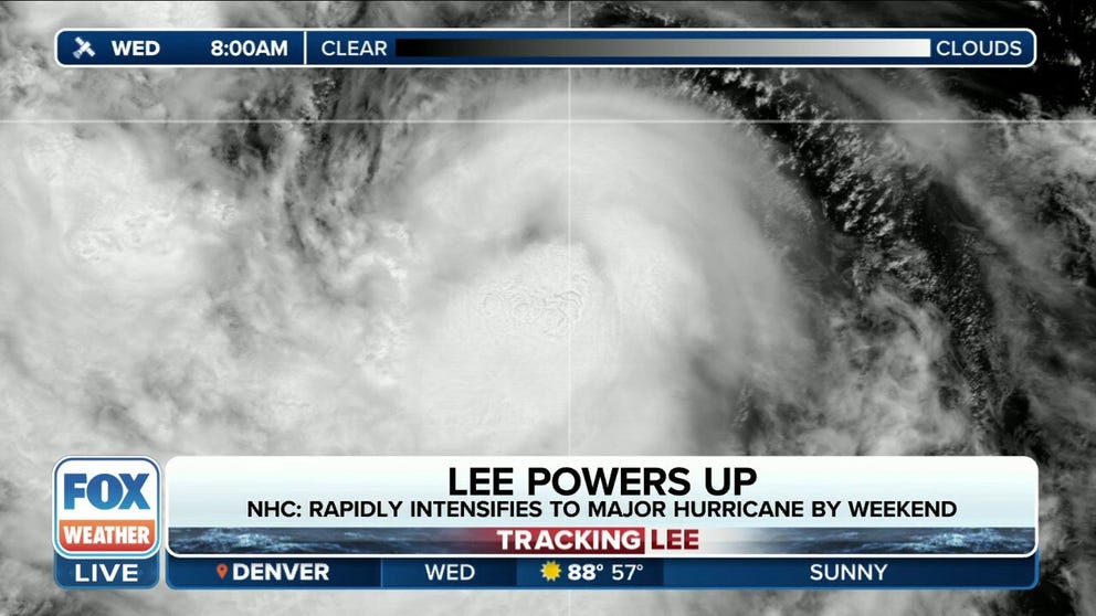 Tropical Storm Lee continues to strengthen with 70 mph winds and could become a hurricane by the end of Wednesday.  