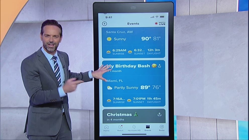 FOX Weather meteorologist Nick Kosir shows you how you can use FutureView in the FOX Weather app to plan all your future events.