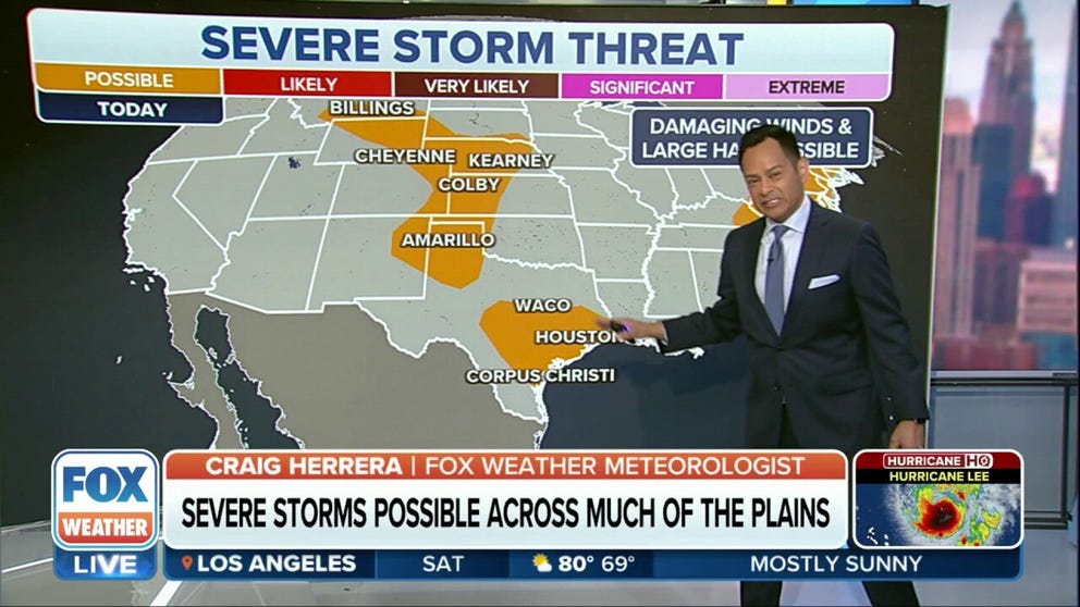 Severe storms possible across much of Plains on Saturday | Latest ...