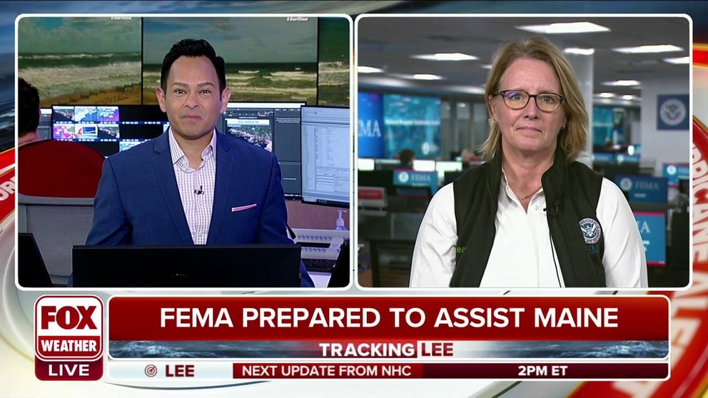 Deanne Criswell, FEMA administrator, joined FOX Weather to discuss how her team is ready to assist Maine and other parts of the Northeast. These areas may experience wind gusts and heavy rain from Hurricane Lee. Sept. 15, 2023.