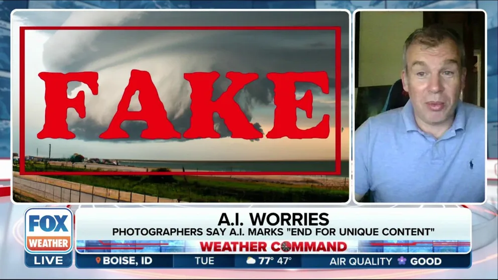 FOX Weather suggests ways to tell if weather photos that go viral are real or fake. And, photographer and storm chaser Paul Smith explains what AI is doing to his industry.