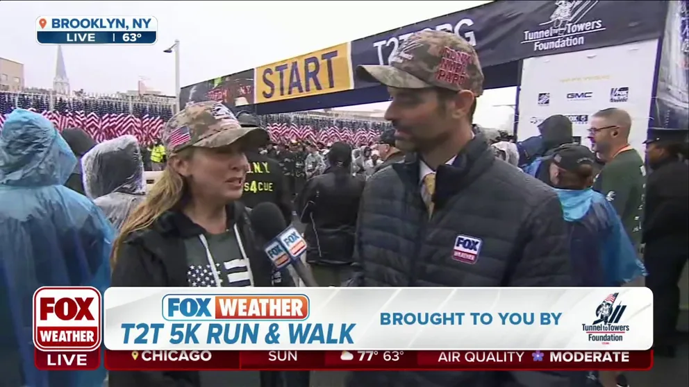 The Tunnel to Towers 5K kicks off in New York City on Sunday, and despite the rain and gloomy weather participants are excited to take part in an event that takes care of those who continue to protect our freedom and safety.