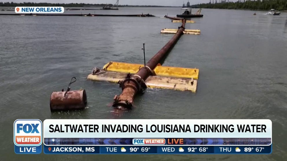 Hydrologist Dr. Jim Connors joins FOX Weather to talk about how the salt water is getting into the Mississippi River and what that means for Louisiana residents. 