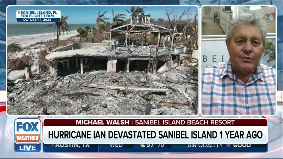 On the one-year anniversary of Hurricane Ian, a Southwest Florida resort finally reopens its doors. Michael Walsh of the Sanibel Island Beach Resort tells FOX Weather how the resort rebuilt starting days after the storm to doors open this week.