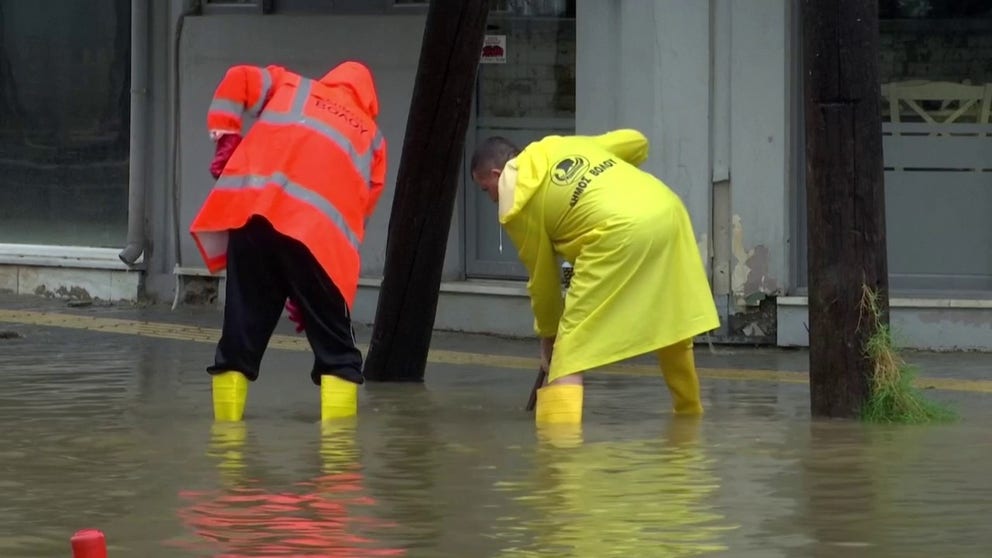 Video from September 2023 shows flood weary drivers forging through rivers in the streets after Storm Elias dumped inches of rain on Volos, Greece. The area is still recovering from Storm Daniel last month.