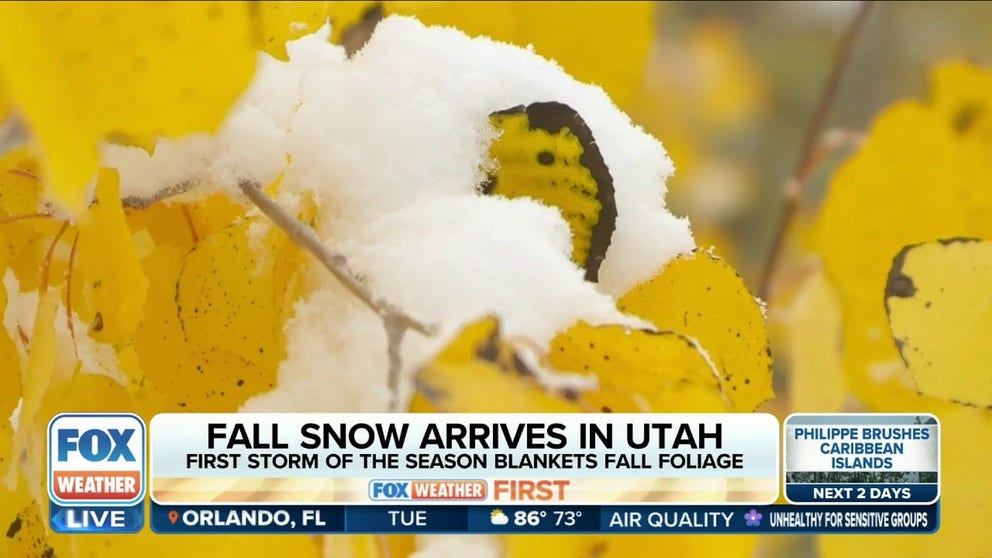 A first October scene is playing out in Utah as a fresh round of snow blankets amber-colored fall foliage. While people are taking advantage of the early snow by skiing and sledding, it's not all fun and games when it comes to the snow. It also is a signal to the Utah Department of Transportation that winter is coming.