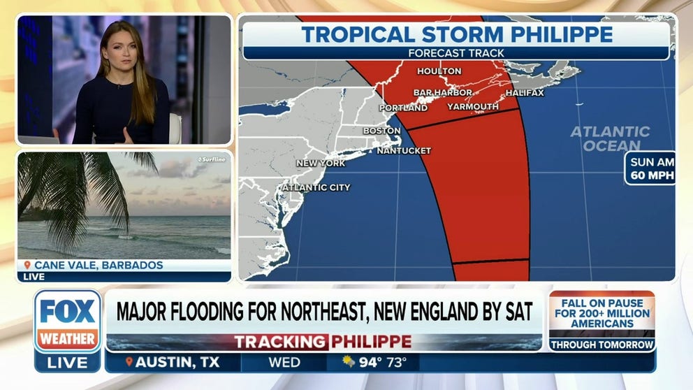 There was a big change in the forecast track for Tropical Storm Philippe overnight, and New England is now expected to see impacts from the storm this weekend.