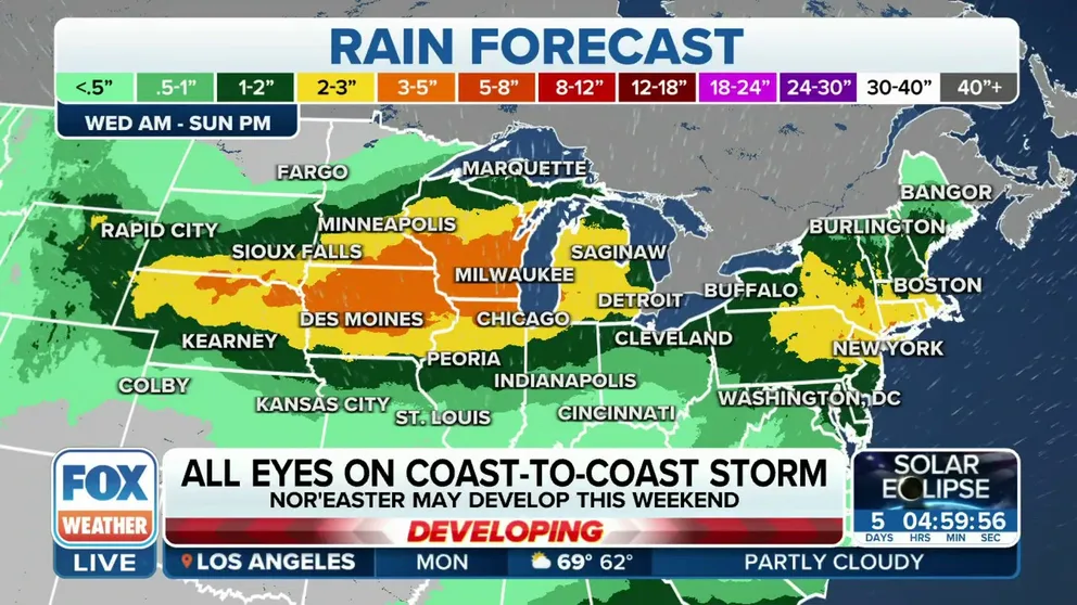 Millions of Americans from the West Coast to the East Coast will feel the effects of a strong storm system that will sweep across the U.S. this week.
