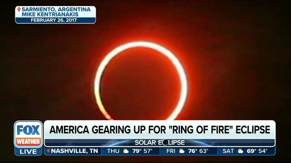 Hayden Planetarium's Joe Rao tells FOX Weather that everyone can see the partial eclipse even if you are not in the path of the ring of fire, weather permitting. He also highlights the total solar eclipse about six months away.