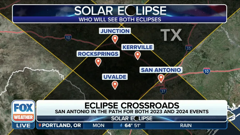 After experiencing the "ring of fire" from the October annular solar eclipse, San Antonio will be in the crossroads for a total solar eclipse in April. Planetarium Coordinator Michelle Risse with the Scobee Education Center at San Antonio College explains what the planetarium has planned for the next Great American Eclipse.