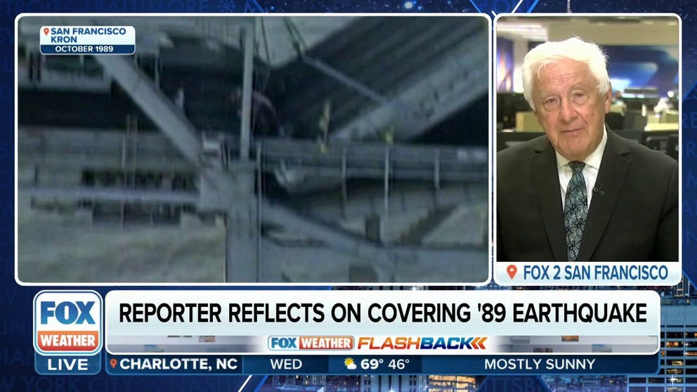 FOX 2 San Francisco reporter Tom Vacar joined FOX Weather on Tuesday night to reflect on his memories of covering the powerful magnitude 6.9 Loma Prieta earthquake that struck in 1989.