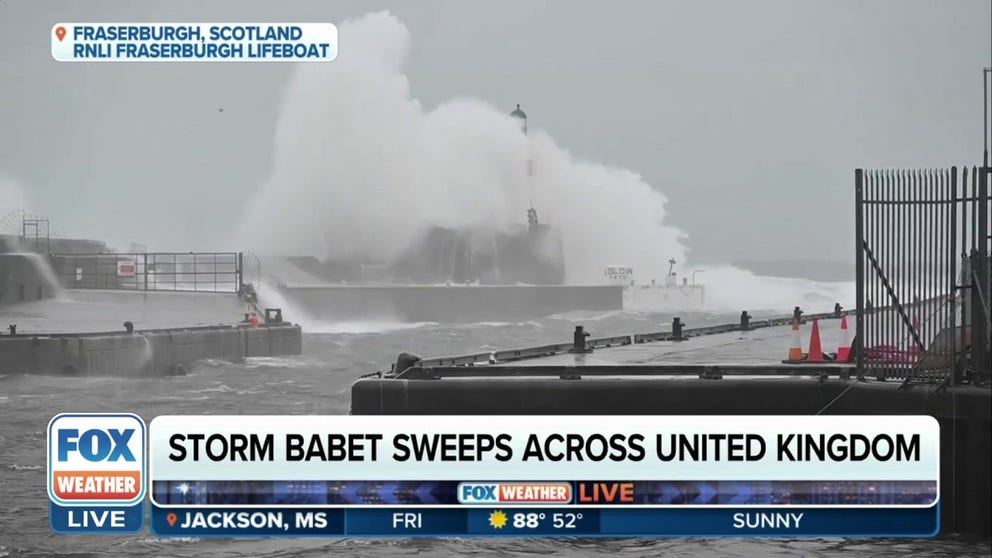 Watch this video of huge waves from Storm Babet pound a Scottish lighthouse. The storm dumped inches of rain on County Cork, Ireland causing what one local media outlet called "some of the worst flooding seen in living memory."