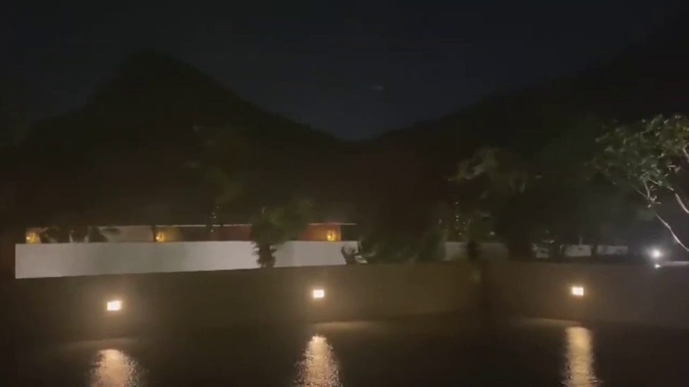 Video from Cabo San Lucas, Mexico, shows heavy rain and strong winds lashing the region as then Hurricane Norma was making landfall on Saturday.