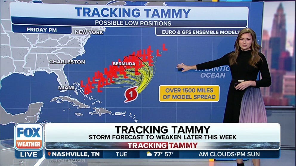 Hurricane Tammy is expected to track near Bermuda this weekend with potential threats of heavy rain and gusty winds. Meanwhile, Tropical Depression Twenty-One in the Caribbean Sea will dump several inches of rain across parts of Central America, increasing the risk of flooding and mudslides.
