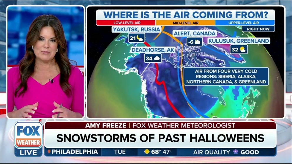 FOX Weather is tracking a cold pool of air dropping over the U.S. just in time for Halloween. Could this mean a snowy Halloween?