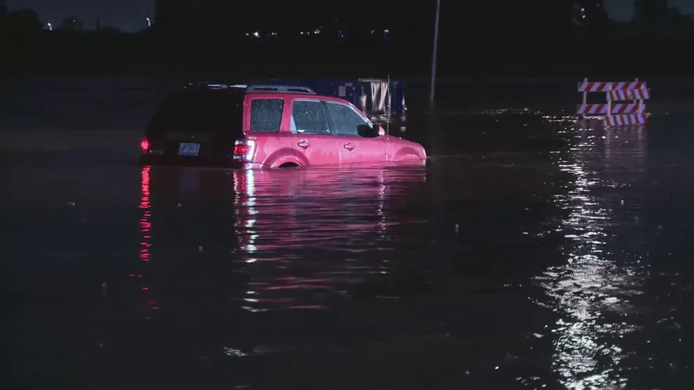 The downpour overnight flooded streets in parts of Tarrant County, Texas, FOX 4 in Dallas reports. While the rain has begun to move out of the Dallas-Fort Worth Metroplex, it was quite heavy early Thursday morning.