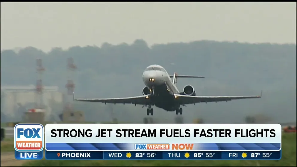 A screaming jet stream takes up to hours off a U.S. to Europe flight but adds that time on going west. Captain Mike Coffield explains.