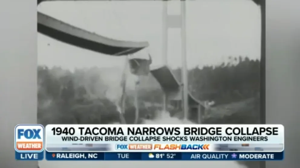 On Nov. 7, 1940, the brand new Tacoma Narrows Bridge collapsed in spectacular fashion during a windstorm.