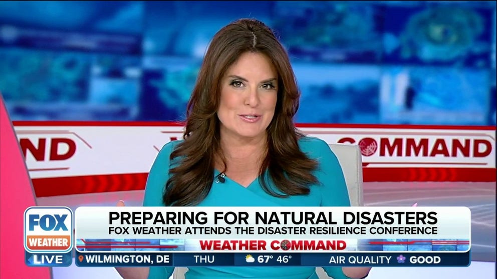 FOX Weather meteorologist and anchor Amy Freeze spoke about her experience as a panelist at the annual National Disaster Resilience Conference in Clearwater Beach, Florida. Nov. 9, 2023. 