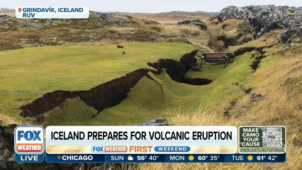 Thousands of people have been evacuated from their homes in southwestern Iceland over fears that a volcano there could erupt at any time.