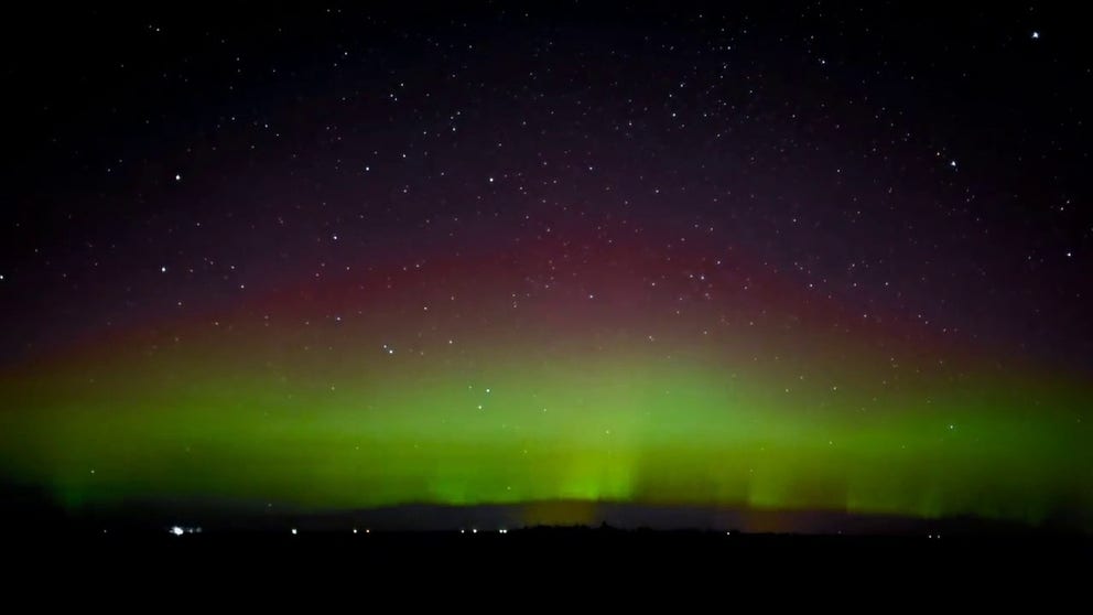 Northern lights seen in this video recorded in Glasgow, Montana on Nov. 12. (Video credit: Angel Enriquez)