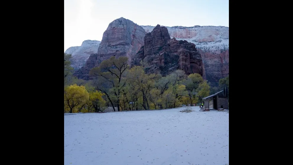 Video taken by tour guide Nolan Hanson shows the powerful rockslide on Nov. 14 at Zion National Park. Park rangers said the rockslide happened near Weeping Rock and closed a nearby hiking trail. 