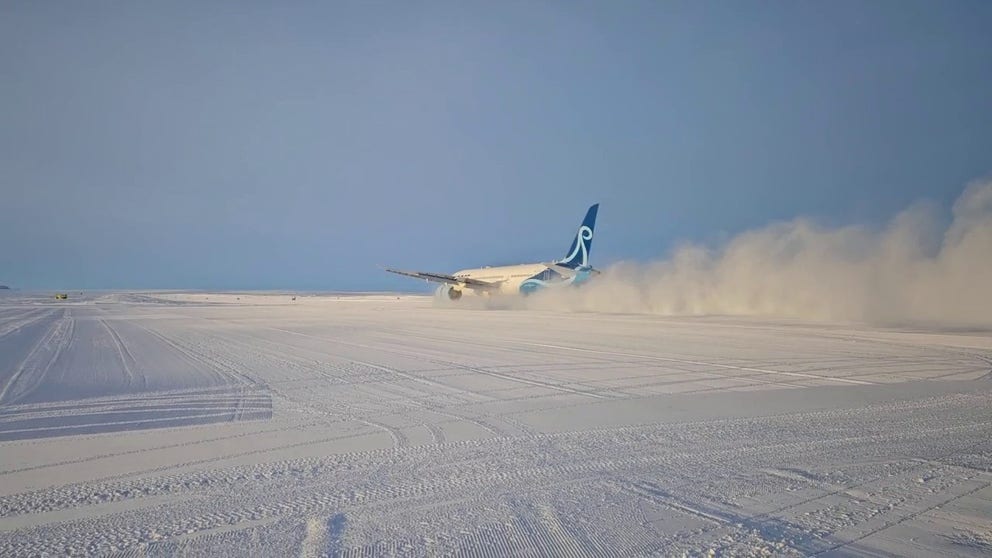 On Wednesday the crew at the Norwegian Polar Institute in Troll, Maud Land, Antarctica welcomed a 787 Dreamliner with 45 researchers and 13 tons of equipment. This was the largest ever plane to land on the ice runway, opening up new research possibilities on the remote continent.