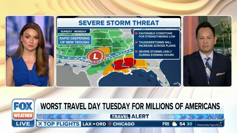 Severe storms possible from Plains to Gulf Coast during busy ...